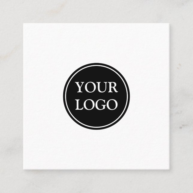 Personalized Custom Your Own Logo Square Business  Square Business Card (Front)