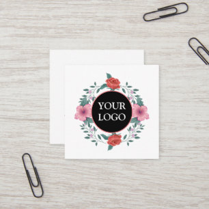 Personalized Custom Your Own Logo Square Business  Square Business Card