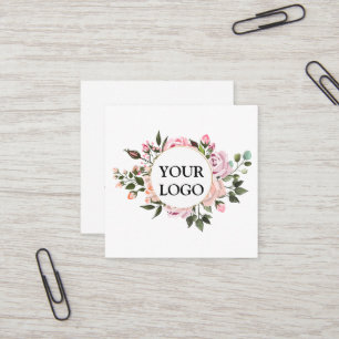 Personalized Custom Your Own Logo Square Business  Square Business Card
