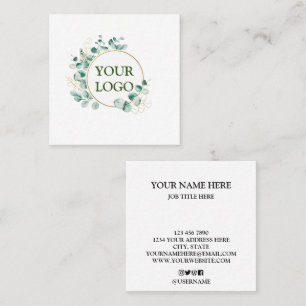 Personalized Custom Your Own Logo Square Business  Square Business Card