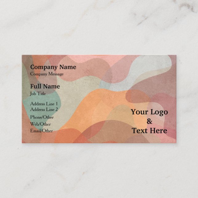 Personalized Custom Your Own Logo & Text Business Card (Front)