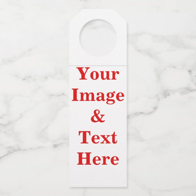 Personalized Custom Your Own Photo Bottle Tag (Front)