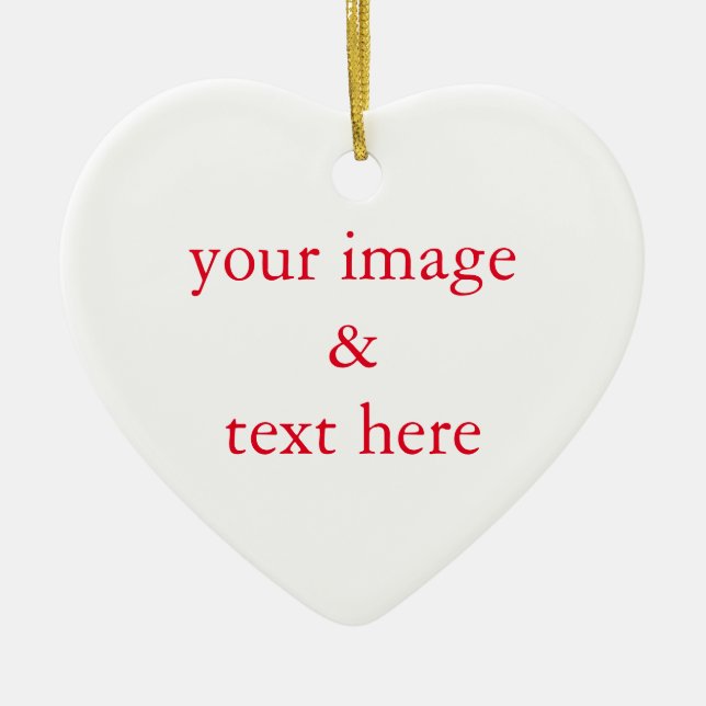 Personalized Custom Your Own Photo Ceramic Ornament (Front)