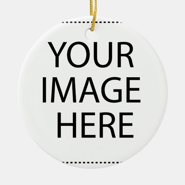 Personalized Custom Your Own Photo Ceramic Ornament (Front)
