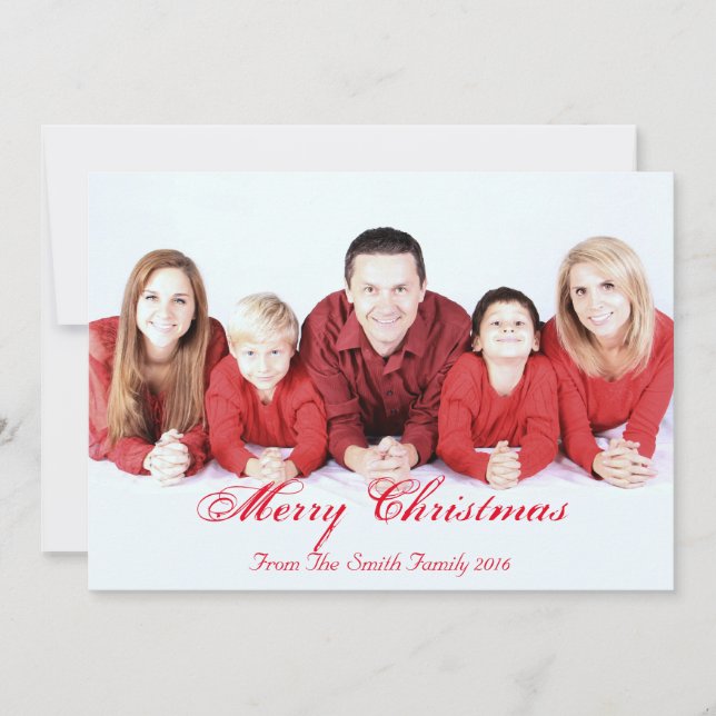 Personalized Custom Your Own Photo Christmas Holiday Card (Front)