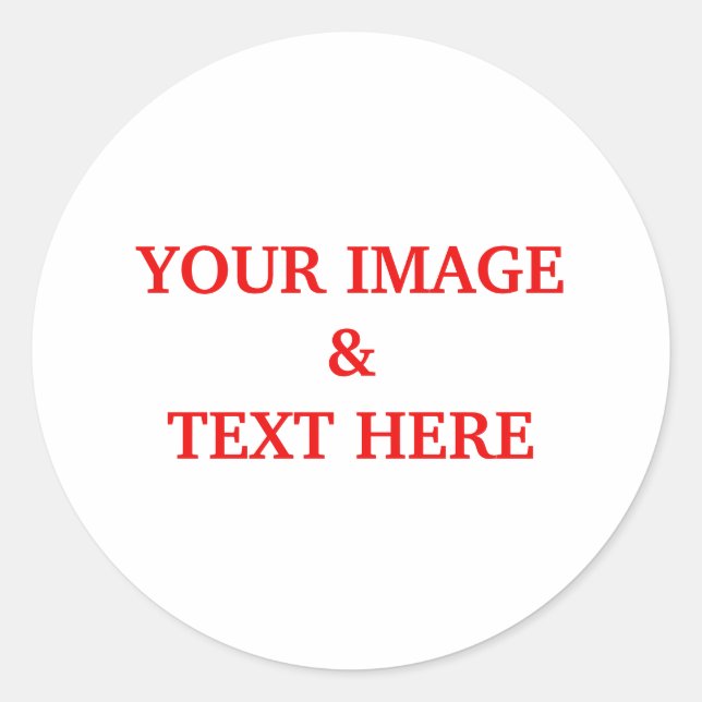 Personalized Custom Your Own Photo Classic Round Sticker (Front)