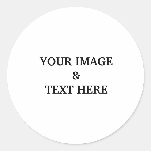 Personalized Custom Your Own Photo  Classic Round Sticker (Front)