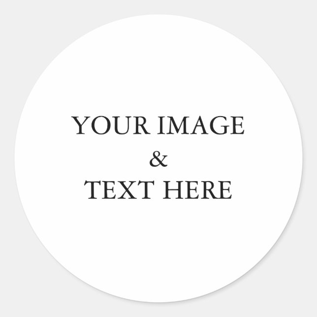 Personalized Custom Your Own Photo Classic Round Sticker (Front)