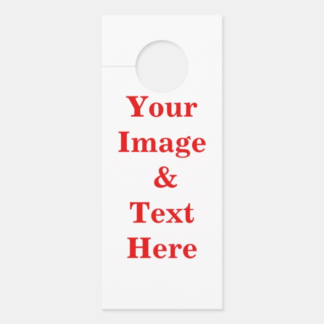 Personalized Custom Your Own Photo Door Hanger (Front)