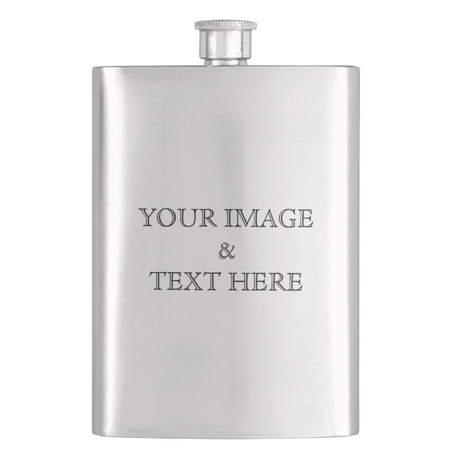 Personalized Custom Your Own Photo Hip Flask (Front)