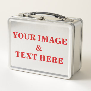 Personalized Custom Your Own Photo Metal Lunch Box