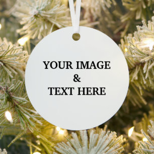 Personalized Custom Your Own Photo Metal Ornament