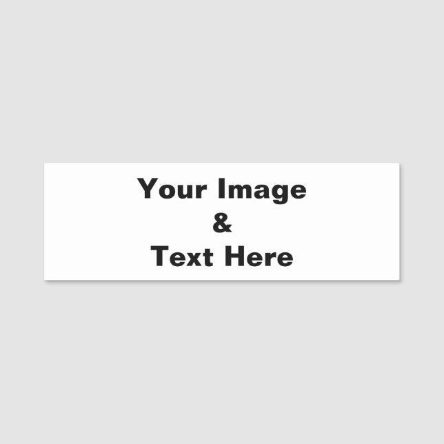 Personalized Custom Your Own Photo Name Tag (Front)