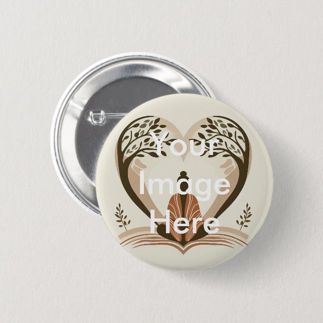 Personalized Custom Your Own Photo Pinback Button (Front & Back)