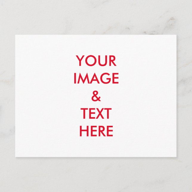 Personalized Custom Your Own Photo Postcard (Front)