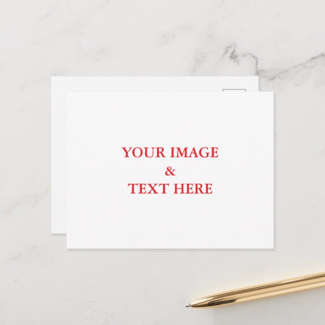 Personalized Custom Your Own Photo Postcard (Front/Back In Situ)