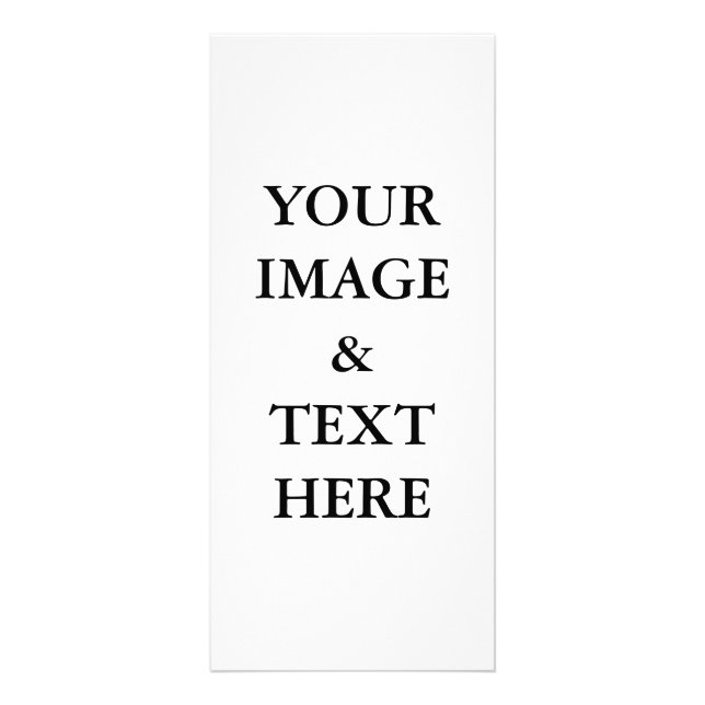 Personalized Custom Your Own Photo Rack Card (Front)
