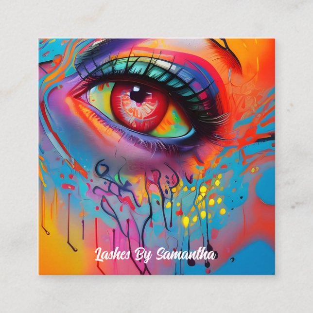 Personalized Custom Your Own Photo Square Business Card (Front)