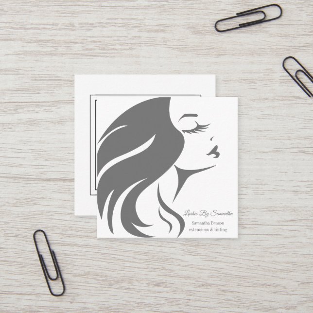 Personalized Custom Your Own Photo Square Business Card (Front/Back In Situ)