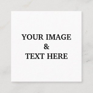Personalized Custom Your Own Photo Square Business Card