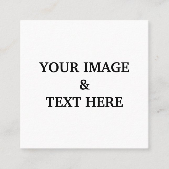 Personalized Custom Your Own Photo  Square Business Card (Front)