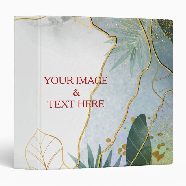Personalized Custom Your Own Photo & Text 3 Ring B Binder (Front/Spine)