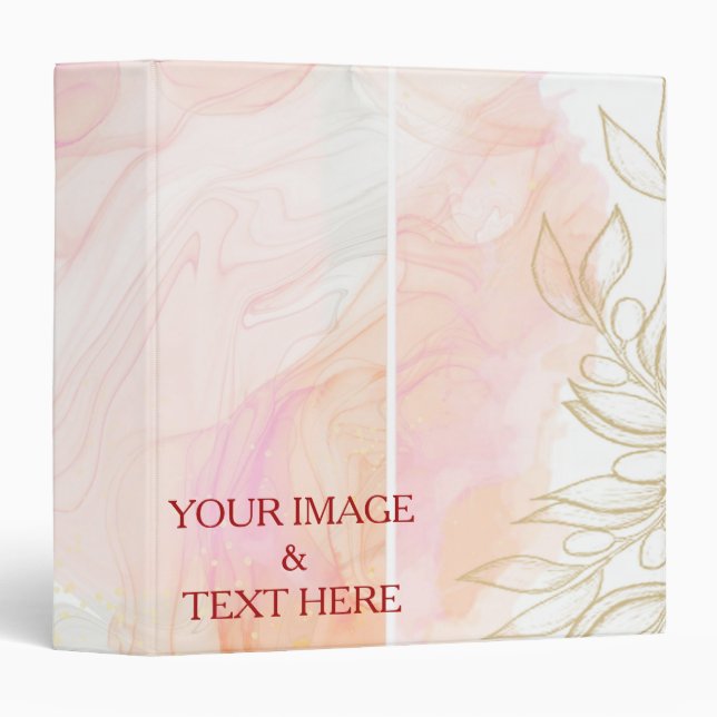 Personalized Custom Your Own Photo & Text 3 Ring B Binder (Front/Spine)