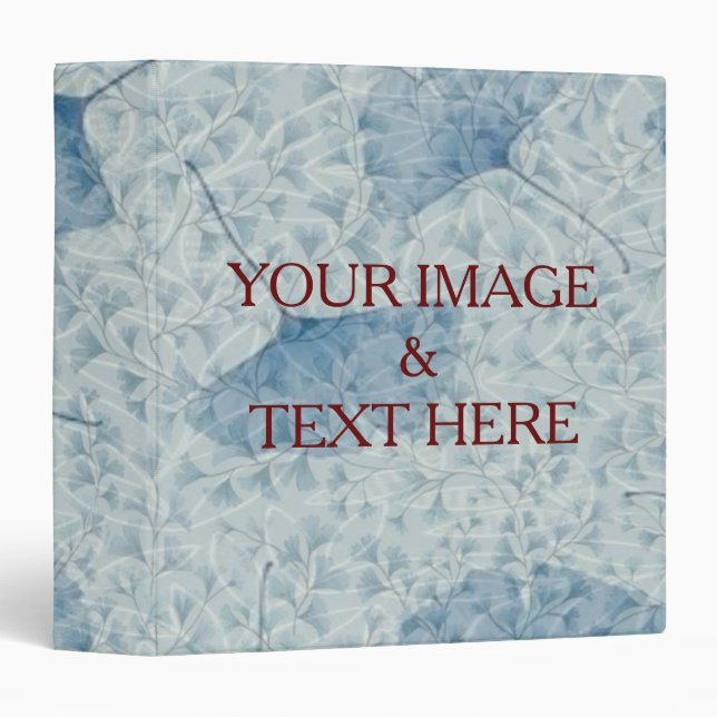 Personalized Custom Your Own Photo & Text 3 Ring B Binder (Front/Spine)