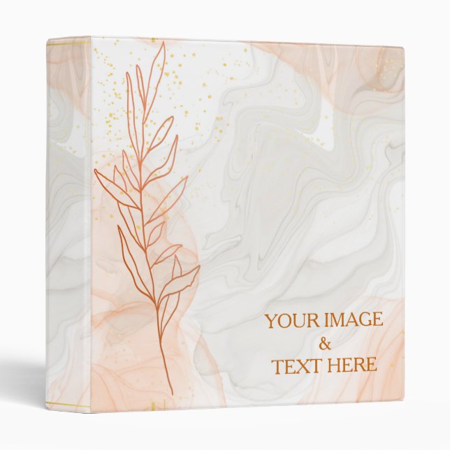 Personalized Custom Your Own Photo & Text 3 Ring B Binder (Front/Spine)
