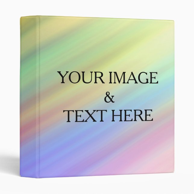 Personalized Custom Your Own Photo & Text 3 Ring B Binder (Front/Spine)
