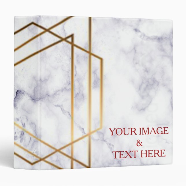 Personalized Custom Your Own Photo & Text 3 Ring B Binder (Front/Spine)