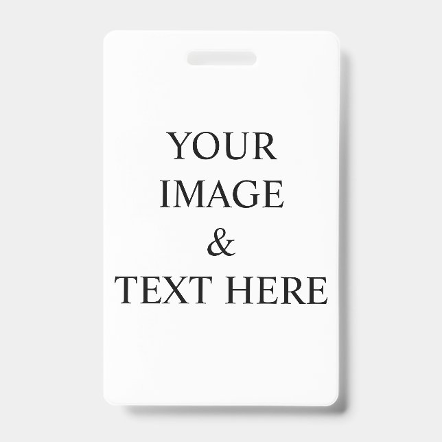 Personalized Custom Your Own Photo & Text  Badge (Front)