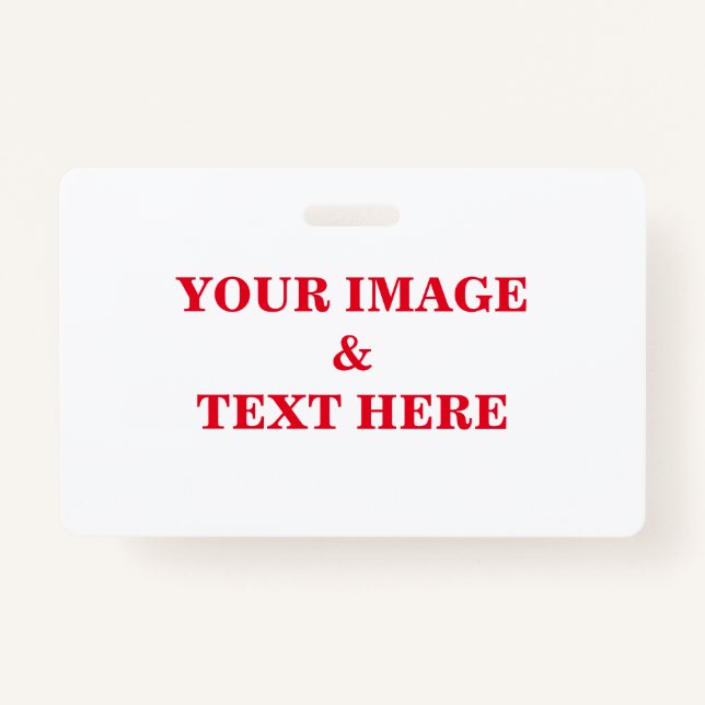 Personalized Custom Your Own Photo & Text Badge (Front)