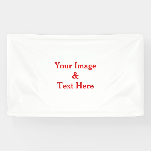 Personalized Custom Your Own Photo & Text Banner (Horizontal)