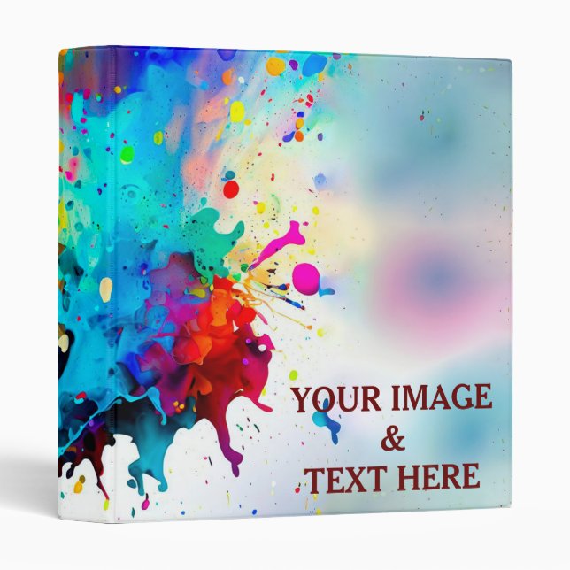 Personalized Custom Your Own Photo & Text  Binder (Front/Spine)