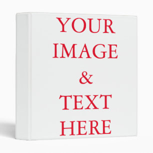 Personalized Custom Your Own Photo & Text Binder