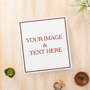 Personalized Custom Your Own Photo & Text Binder