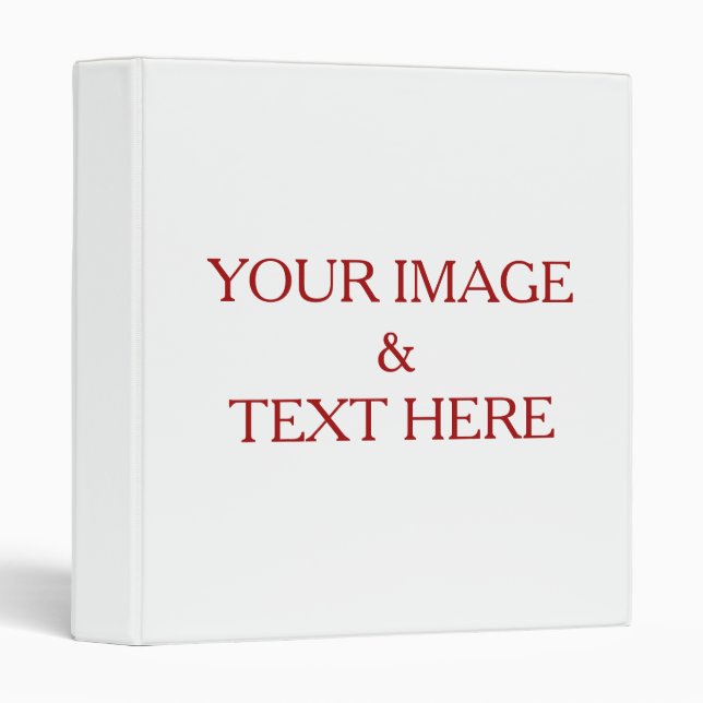 Personalized Custom Your Own Photo & Text Binder (Front/Spine)