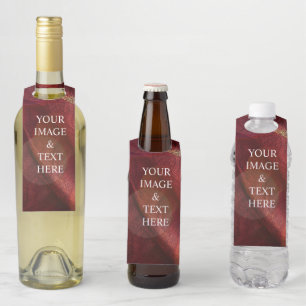 Personalized Custom Your Own Photo & Text  Bottle Tag