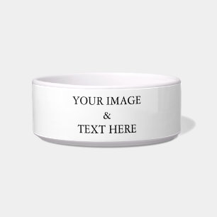 Personalized Custom Your Own Photo & Text  Bowl
