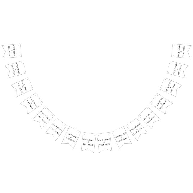 Personalized Custom Your Own Photo & Text  Bunting Flags (All)