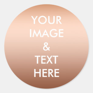 Personalized Custom Your Own Photo & Text Classic Round Sticker