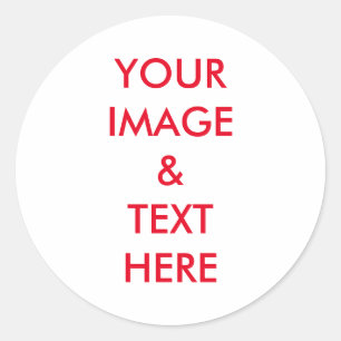 Personalized Custom Your Own Photo & Text Classic Round Sticker