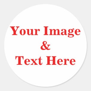 Personalized Custom Your Own Photo & Text Classic Round Sticker