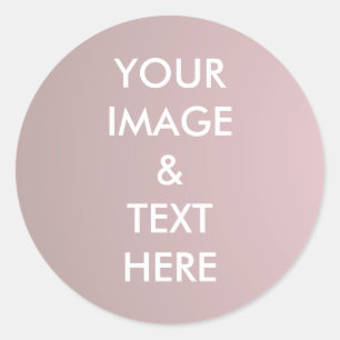 Personalized Custom Your Own Photo & Text Classic Round Sticker