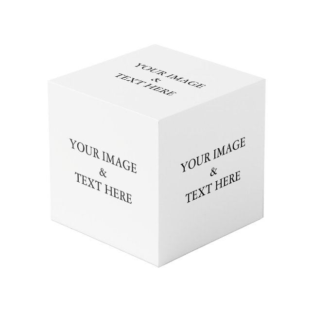 Personalized Custom Your Own Photo & Text  Cube (Front Angled)