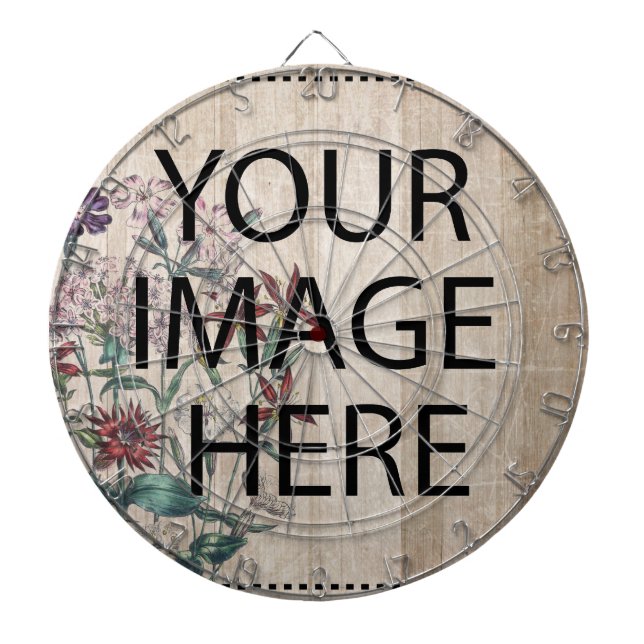Personalized Custom Your Own Photo & Text Dart Boa Dartboard (Front)