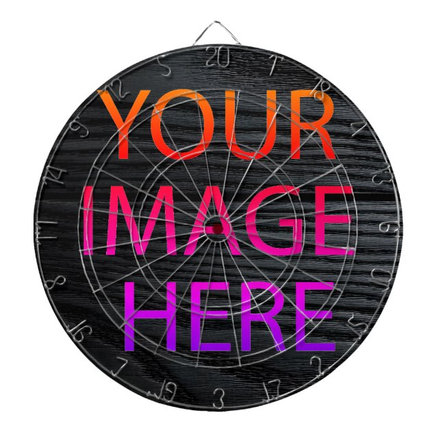 Personalized Custom Your Own Photo & Text Dartboard (Front)