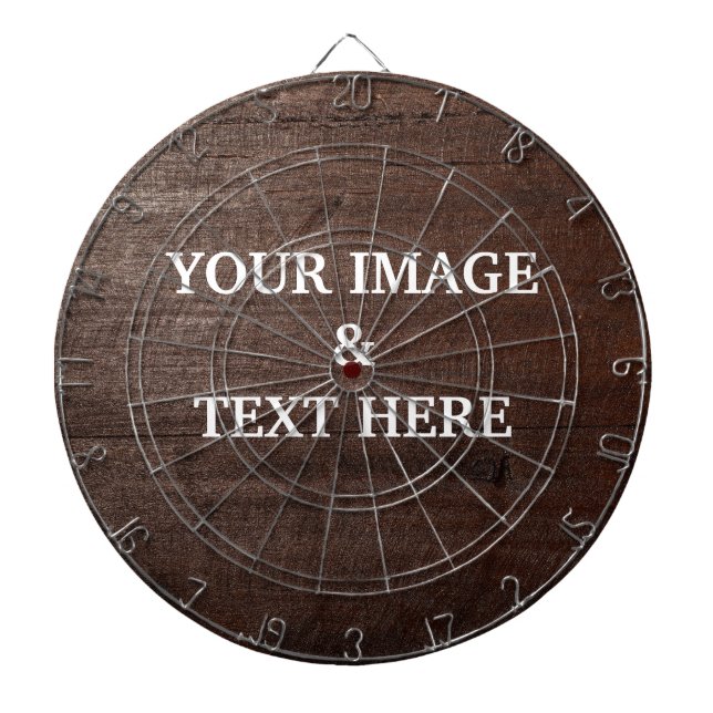 Personalized Custom Your Own Photo & Text Dartboard (Front)