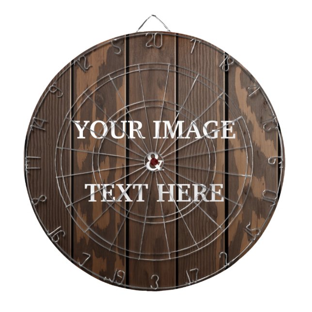 Personalized Custom Your Own Photo & Text Dartboard (Front)